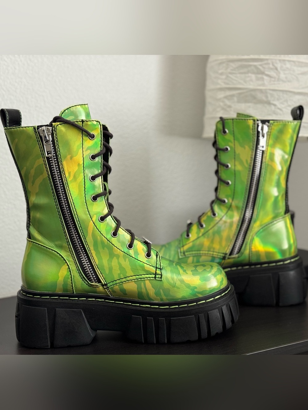 Dolls Kill × Rick & Morty Trippy Print Platform Combat
Boots - Picture 7 of 10
